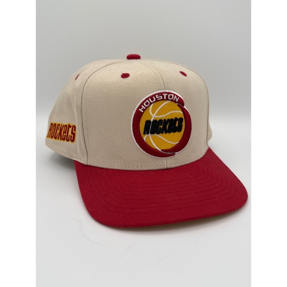 Mitchell & Ness Other - Mitchell & Ness Houston Rockets Snapback Hat Cream Red NBA